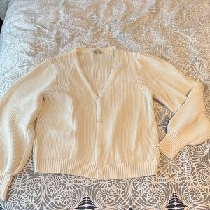 Z Supply Cream Button-Up Cardigan